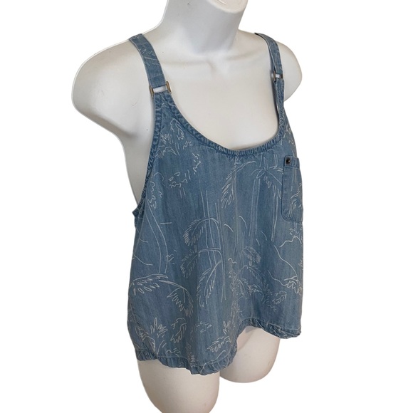 RVCA PALM LEAVES CHAMBRAY TANK ROAD TRIP LIMITED EDITION TANK LARGE - Picture 13 of 16
